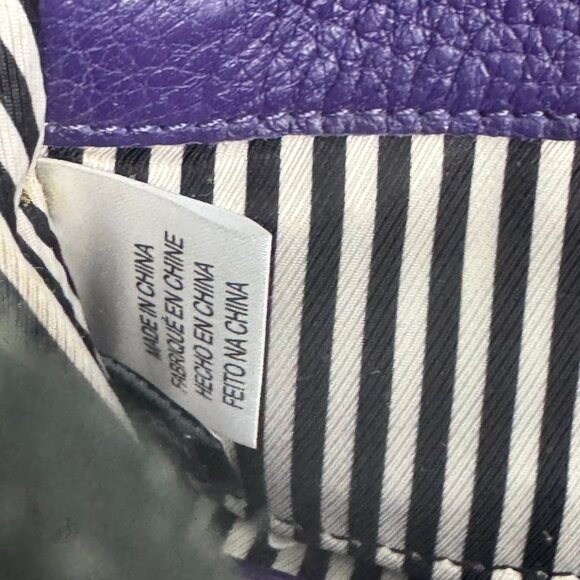 Kate Spade Lacey Cobble Hill Dark Violet Leather Zip Clutch Wallet (Ret$198) - Picture 11 of 15